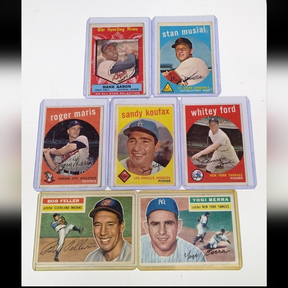 (7) TOPPS 1959 BASEBALL CARD LOT